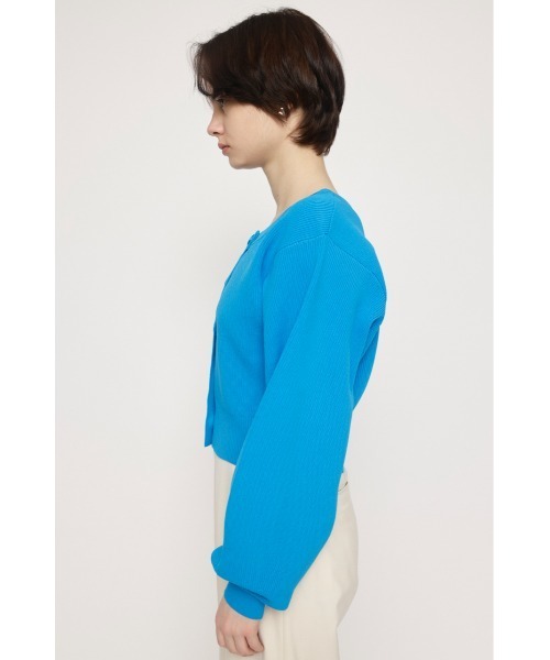 SLY(スライ)の「2WAY C/N CROPPED KNIT C/D 2ウェイ クルーネック クロップド丈 ニット カーディガン(カーディガン/ボレロ・レディース・アイボリー/ブルー/ブラック/オレンジ/グリーン・FREE)」の21枚目の写真