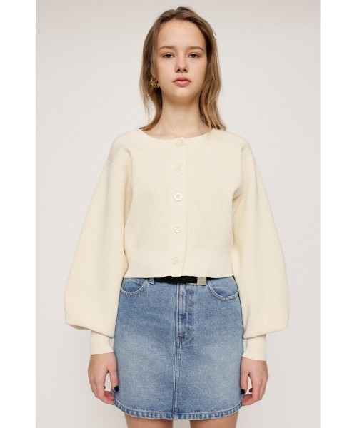 SLY(スライ)の「2WAY C/N CROPPED KNIT C/D 2ウェイ クルーネック クロップド丈 ニット カーディガン(カーディガン/ボレロ・レディース・アイボリー/ブルー/ブラック/オレンジ/グリーン・FREE)」の8枚目の写真