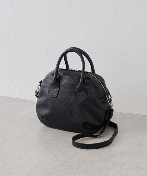 BEARDSLEY(ビアズリー)の「ラウンドミニボストンバック(ショルダーバッグ・レディース・ライトグレー/ブラック/グレー系その他/シルバー/グリーン/スモークピンク・FREE)」の14枚目の写真