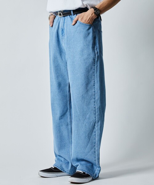 セール】限定展開 ワイドストレート デニムパンツ（デニムパンツ