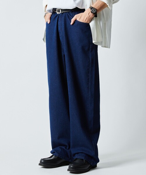 FREAK'S STORE(フリークスストア)の「限定展開 ワイドストレート デニムパンツ(デニムパンツ・メンズ・ライトブルー/ブラック/ネイビー/ブルー/ベージュ/チャコールグレー/ブラウン・SMALL/MEDIUM/LARGE)」の10枚目の写真