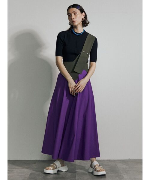UN3D.（アンスリード）の「ウェーブラインワンショルダースカート（スカート・レディース・ブラック/パープル/グリーン・40/38/36）」の10枚目の写真