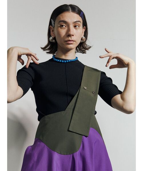 UN3D.（アンスリード）の「ウェーブラインワンショルダースカート（スカート・レディース・ブラック/パープル/グリーン・40/38/36）」の7枚目の写真