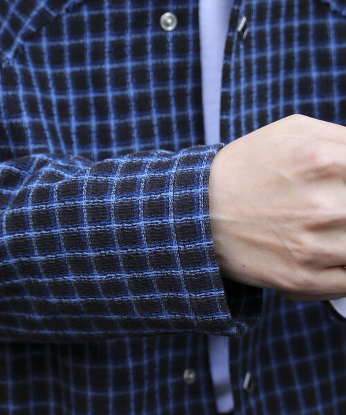 GLOSTER(グロスター)の「【GLOSTER/グロスター】ウエスタンチェックシャツ カットオフ USED加工 スナップボタン(シャツ/ブラウス・メンズ・ブルー系その他・M/L)」の15枚目の写真