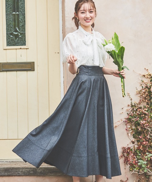 NOELA（ノエラ）の「シャイニーロゴドットブラウス（シャツ/ブラウス・レディース・オフホワイト/ベージュ/サックスブルー/ピンク・フリー）」の11枚目の写真