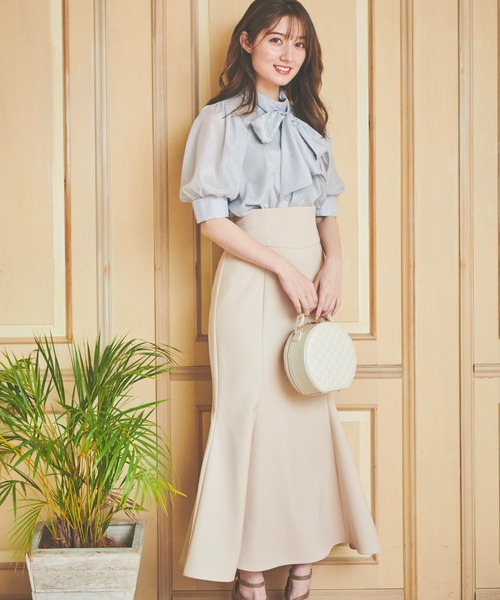 NOELA（ノエラ）の「シャイニーロゴドットブラウス（シャツ/ブラウス・レディース・オフホワイト/ベージュ/サックスブルー/ピンク・フリー）」の20枚目の写真