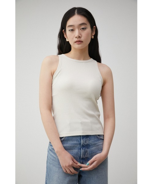 AZUL by moussy（アズールバイマウジー）の「A/B AMERICAN SLEEVE TANK TOP/アズールベーシックアメリカンスリーブタンクトップ（タンクトップ・レディース・ライム/ブラック/アイボリー・MEDIUM/SMALL）」の7枚目の写真