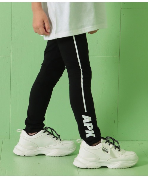 ANAP kids（アナップキッズ）の「APKロゴTシャツ+レギンスセット（Tシャツ/カットソー・キッズ・ホワイト/グレー/ブラック・130cm/120cm/110cm）」の9枚目の写真