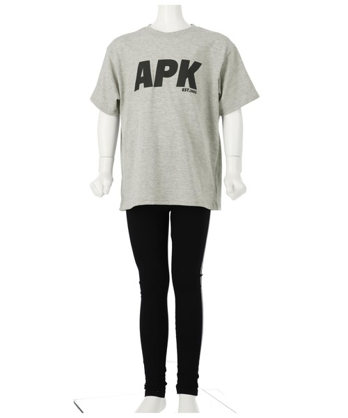 ANAP kids（アナップキッズ）の「APKロゴTシャツ+レギンスセット（Tシャツ/カットソー・キッズ・ホワイト/グレー/ブラック・130cm/120cm/110cm）」の5枚目の写真