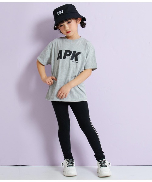 ANAP kids（アナップキッズ）の「APKロゴTシャツ+レギンスセット（Tシャツ/カットソー・キッズ・ホワイト/グレー/ブラック・130cm/120cm/110cm）」の22枚目の写真