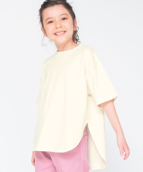 BRANSHES（ブランシェス）の「ビックシルエットTシャツ（Tシャツ/カットソー・キッズ・キャメル/アイボリー/ライトグリーン/ピンク/ブラック/その他・100/120/130/140/160/150/110）」の18枚目の写真