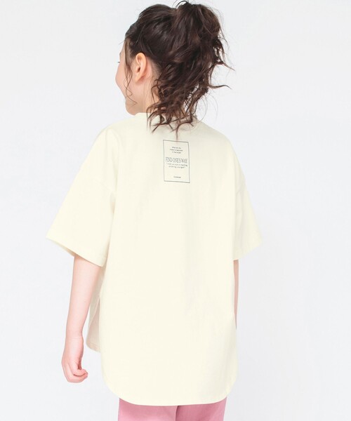 BRANSHES（ブランシェス）の「ビックシルエットTシャツ（Tシャツ/カットソー・キッズ・キャメル/アイボリー/ライトグリーン/ピンク/ブラック/その他・100/120/130/140/160/150/110）」の19枚目の写真