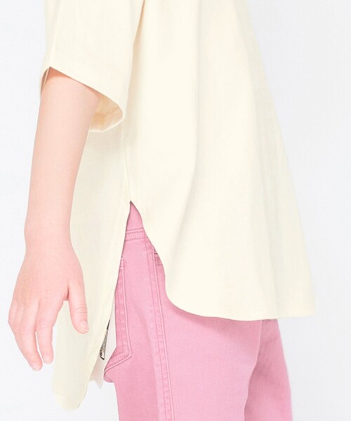 BRANSHES（ブランシェス）の「ビックシルエットTシャツ（Tシャツ/カットソー・キッズ・キャメル/アイボリー/ライトグリーン/ピンク/ブラック/その他・100/120/130/140/160/150/110）」の21枚目の写真
