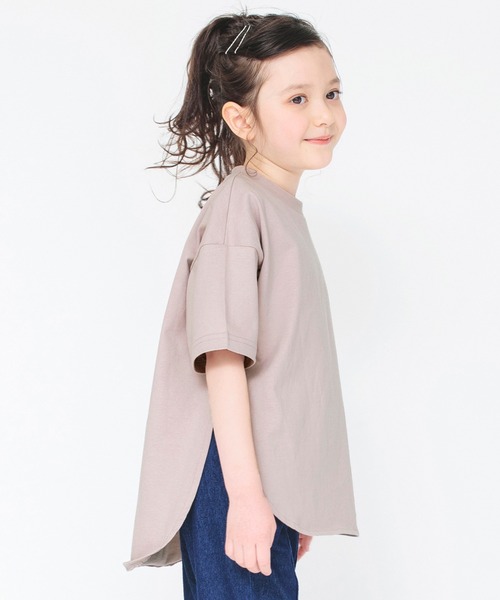 BRANSHES（ブランシェス）の「ビックシルエットTシャツ（Tシャツ/カットソー・キッズ・キャメル/アイボリー/ライトグリーン/ピンク/ブラック/その他・100/120/130/140/160/150/110）」の5枚目の写真