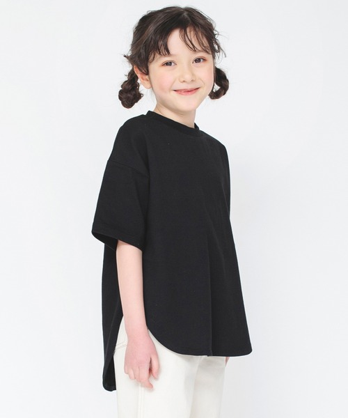 BRANSHES（ブランシェス）の「ビックシルエットTシャツ（Tシャツ/カットソー・キッズ・キャメル/アイボリー/ライトグリーン/ピンク/ブラック/その他・100/120/130/140/160/150/110）」の2枚目の写真