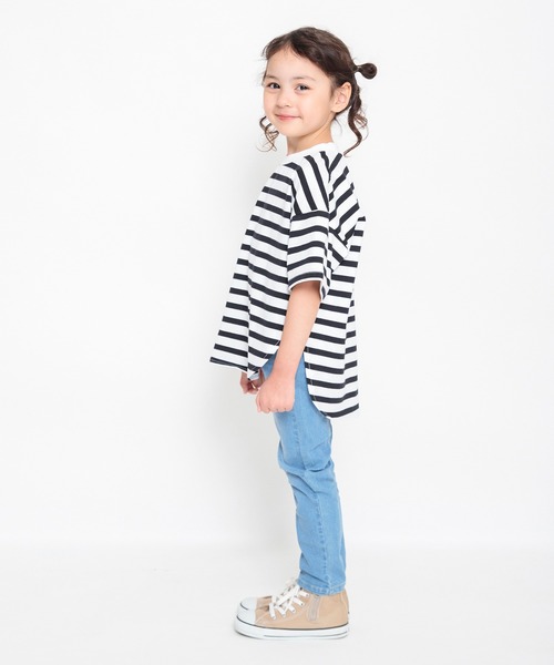 BRANSHES（ブランシェス）の「ビックシルエットTシャツ（Tシャツ/カットソー・キッズ・キャメル/アイボリー/ライトグリーン/ピンク/ブラック/その他・100/120/130/140/160/150/110）」の15枚目の写真