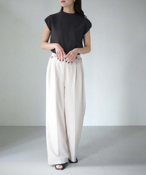 cheriella（シェリエラ）の「【cheriella】WEB限定ベーシックサマーニット４（ニット/セーター・レディース・ブルー/ブラック/カーキ/アイボリー/マスタード/チャコールグレー/グレイッシュベージュ/ブルーグリーン/ワイン・M）」の19枚目の写真