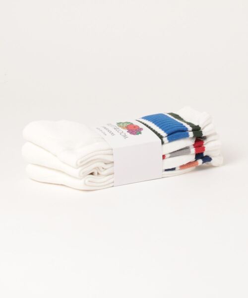 FRUIT OF THE LOOM(フルーツオブザルーム)の「【FRUIT OF THE LOOM/フルーツオブザルーム】カラフルラインソックス クルー丈 / クウォーター丈(ソックス/靴下・レディース・D/A/B/C・SMALL/MEDIUM)」の6枚目の写真