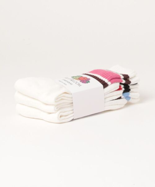 FRUIT OF THE LOOM(フルーツオブザルーム)の「【FRUIT OF THE LOOM/フルーツオブザルーム】カラフルラインソックス クルー丈 / クウォーター丈(ソックス/靴下・レディース・D/A/B/C・SMALL/MEDIUM)」の5枚目の写真