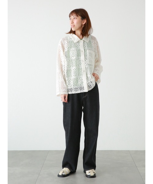 Lugnoncure(ルノンキュール)の「5ポケットデニムパンツ(デニムパンツ・レディース・ブラック/オフホワイト/ネイビー・MEDIUM/LARGE/SMALL)」の12枚目の写真