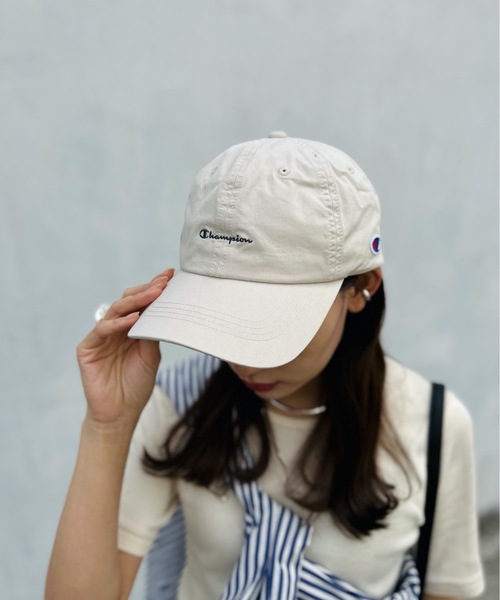Champion(チャンピオン)の「champion / ウォッシュツイル入キャップ / CMP-181-0062(キャップ・レディース・アイボリー/ブラック/ベージュ/ミント・ONESIZE)」の2枚目の写真