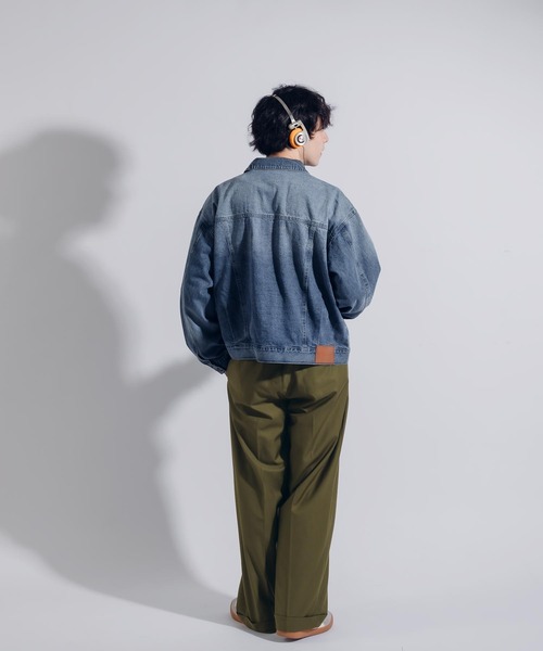 MUHET（ミュエータ）の「タックストレートパンツ（スラックス・レディース・カーキ/グレー/ブラウン/イエロー・X-LARGE/SMALL/MEDIUM）」の6枚目の写真