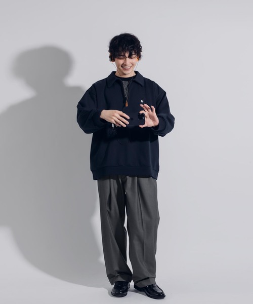 MUHET（ミュエータ）の「タックストレートパンツ（スラックス・レディース・カーキ/グレー/ブラウン/イエロー・X-LARGE/SMALL/MEDIUM）」の17枚目の写真