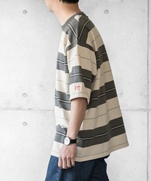 Java（ジャバ）の「《JaVaジャバ 別注》レトロ魅せ。マルチボーダー オーバーサイズTシャツ（Tシャツ/カットソー・レディース）」