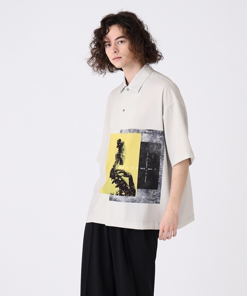 tk.TAKEO KIKUCHI(ティーケータケオキクチ)の「◆ネガポートレートシャツ(シャツ/ブラウス・メンズ・ライトグレー/ブラック/ブルー系2・01/02/03)」の18枚目の写真