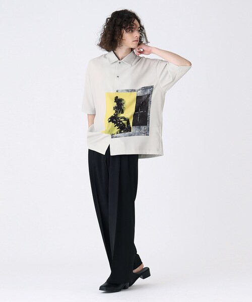 tk.TAKEO KIKUCHI(ティーケータケオキクチ)の「◆ネガポートレートシャツ(シャツ/ブラウス・メンズ・ライトグレー/ブラック/ブルー系2・01/02/03)」の19枚目の写真