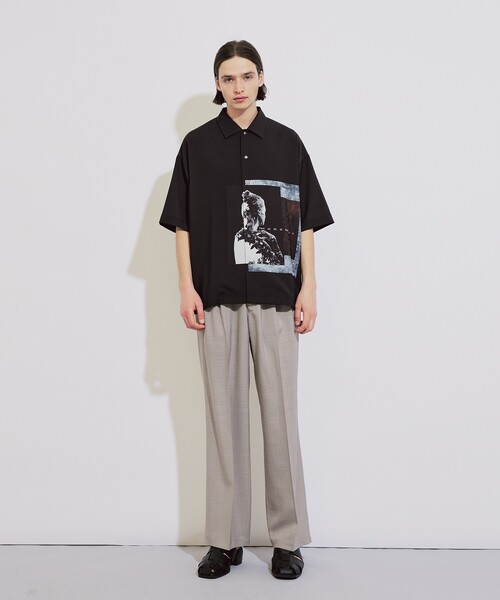 tk.TAKEO KIKUCHI(ティーケータケオキクチ)の「◆ネガポートレートシャツ(シャツ/ブラウス・メンズ・ライトグレー/ブラック/ブルー系2・01/02/03)」の6枚目の写真