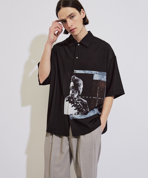 tk.TAKEO KIKUCHI(ティーケータケオキクチ)の「◆ネガポートレートシャツ(シャツ/ブラウス・メンズ・ライトグレー/ブラック/ブルー系2・01/02/03)」の8枚目の写真