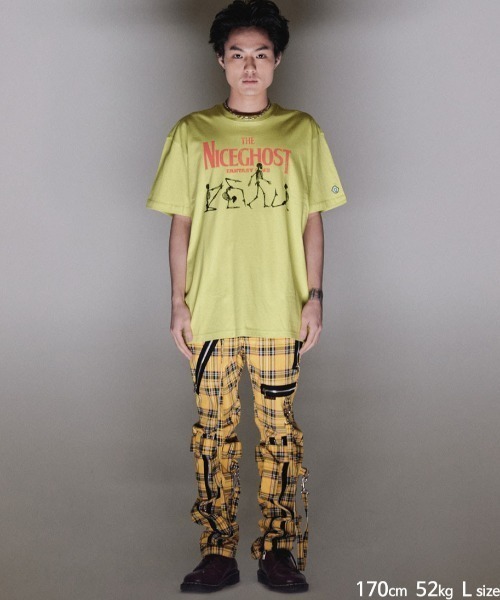 tシャツ A'GEM/9 × .kom「NICE GHOST CLUB/ナイスゴーストクラブ」NAMASTE SKELETON TEE/ナマステ スケ A'GEM/9 × .kom『NICE GHOST CLUB/ナイスゴーストクラブ