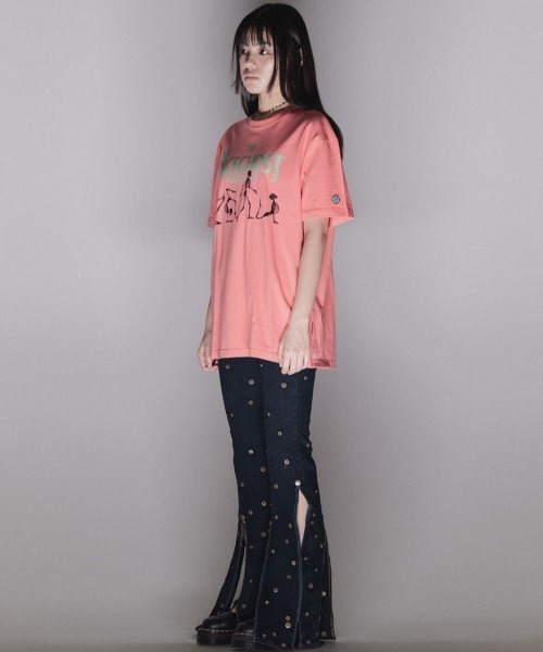 NICE GHOST CLUB（ナイスゴーストクラブ）の「A'GEM/9 × .kom『NICE GHOST CLUB/ナイスゴーストクラブ』NAMASTE SKELETON TEE/ナマステ スケルトンティーシャツ 半袖カットソー（Tシャツ/カットソー・レディース・ブラック/ホワイト/ピンク/ライトグリーン・M/L）」の15枚目の写真