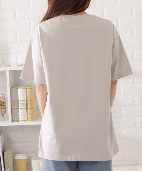 DAYRA(デイラ)の「ミニマル半袖カラーTシャツ(Tシャツ/カットソー・レディース・ブラック/ブルー/グレー/ネイビー/グリーン/ベージュ/ホワイト・XL/M/S/L)」の15枚目の写真