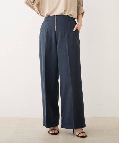 PUAL CE CIN（ピュアルセシン）の「甘撚りツイルマリンパンツ（その他パンツ・レディース・ネイビー/オフホワイト/カーキ・FREE）」の3枚目の写真