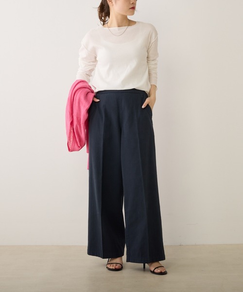 PUAL CE CIN（ピュアルセシン）の「甘撚りツイルマリンパンツ（その他パンツ・レディース・ネイビー/オフホワイト/カーキ・FREE）」の21枚目の写真