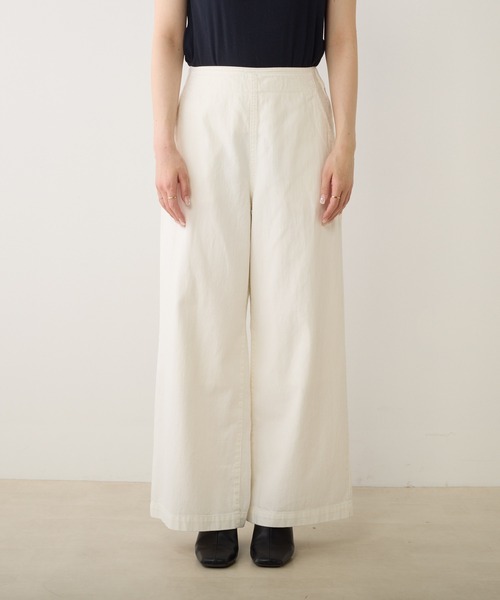 PUAL CE CIN（ピュアルセシン）の「甘撚りツイルマリンパンツ（その他パンツ・レディース・ネイビー/オフホワイト/カーキ・FREE）」の8枚目の写真