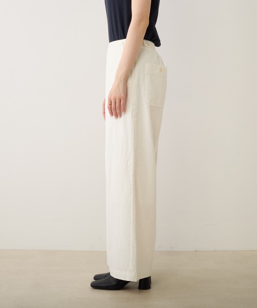 PUAL CE CIN（ピュアルセシン）の「甘撚りツイルマリンパンツ（その他パンツ・レディース・ネイビー/オフホワイト/カーキ・FREE）」の19枚目の写真