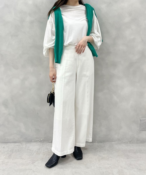 PUAL CE CIN（ピュアルセシン）の「甘撚りツイルマリンパンツ（その他パンツ・レディース・ネイビー/オフホワイト/カーキ・FREE）」の10枚目の写真