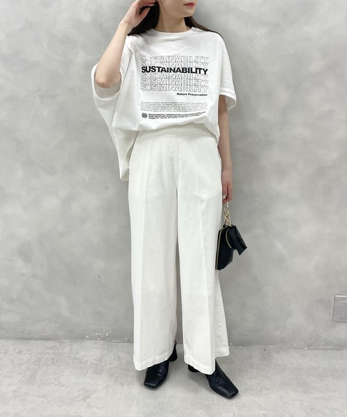 PUAL CE CIN（ピュアルセシン）の「甘撚りツイルマリンパンツ（その他パンツ・レディース・ネイビー/オフホワイト/カーキ・FREE）」の16枚目の写真