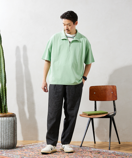 JOURNAL STANDARD relume（ジャーナルスタンダード　レリューム）の「セミワイド リネンブレンドイージーパンツ（その他パンツ・メンズ・ベージュ/ブラウン/カーキ/ブラックミックス・MEDIUM/LARGE）」の12枚目の写真