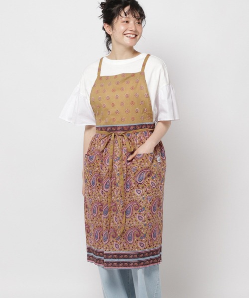 Fishs Eddy（フィッシュエディ）の「[Fishs Eddy(フィッシュエディ)]フローラルエプロン（エプロン・レディース・ベージュ/ブルー・FREE）」の17枚目の写真