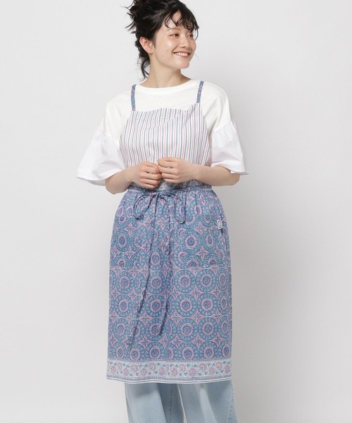 Fishs Eddy（フィッシュエディ）の「[Fishs Eddy(フィッシュエディ)]フローラルエプロン（エプロン・レディース・ベージュ/ブルー・FREE）」の19枚目の写真