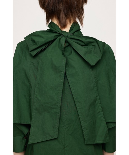 SLY（スライ）の「BACK RIBBON FRILL SLEEVE TOPS バックリボン フリルスリーブ トップス  ブラウス オケージョン（シャツ/ブラウス・レディース・オフホワイト/ブラック/ダークグリーン・FREE）」の20枚目の写真