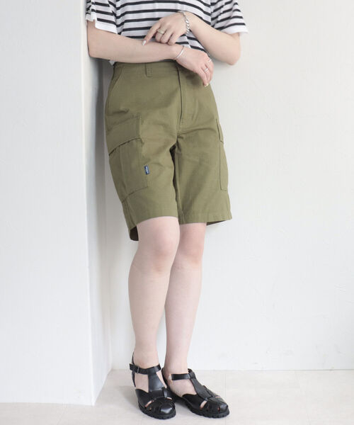 GEVACO（ゲバコ）の「【GEVACO/ゲバコ】リップストップカーゴショーツ（カーゴパンツ・レディース・カーキ/ブラック・36/38）」の3枚目の写真