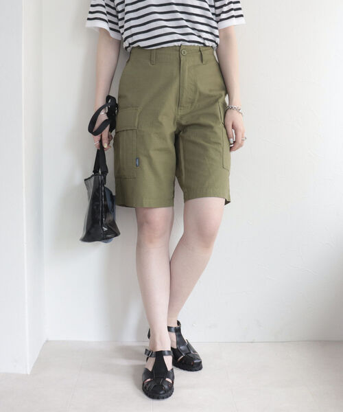 GEVACO（ゲバコ）の「【GEVACO/ゲバコ】リップストップカーゴショーツ（カーゴパンツ・レディース・カーキ/ブラック・36/38）」の4枚目の写真
