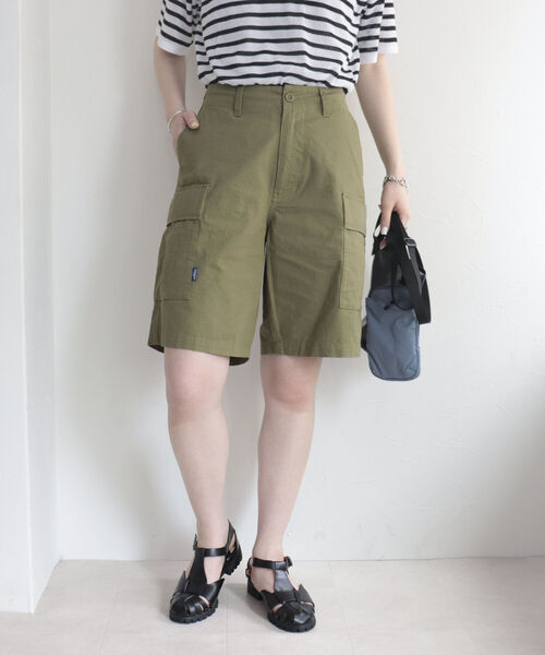 GEVACO（ゲバコ）の「【GEVACO/ゲバコ】リップストップカーゴショーツ（カーゴパンツ・レディース・カーキ/ブラック・36/38）」の5枚目の写真