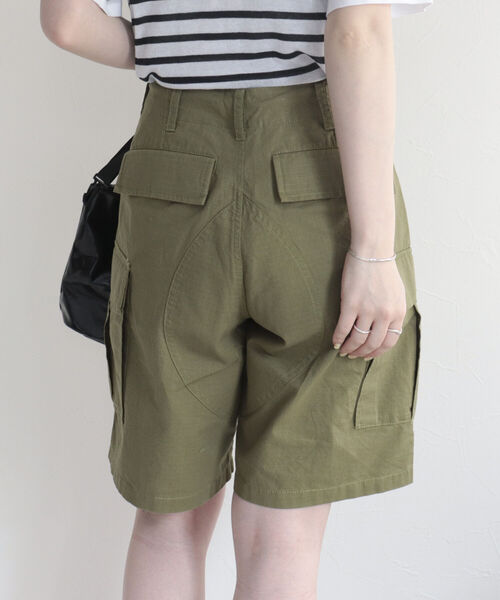 GEVACO（ゲバコ）の「【GEVACO/ゲバコ】リップストップカーゴショーツ（カーゴパンツ・レディース・カーキ/ブラック・36/38）」の7枚目の写真