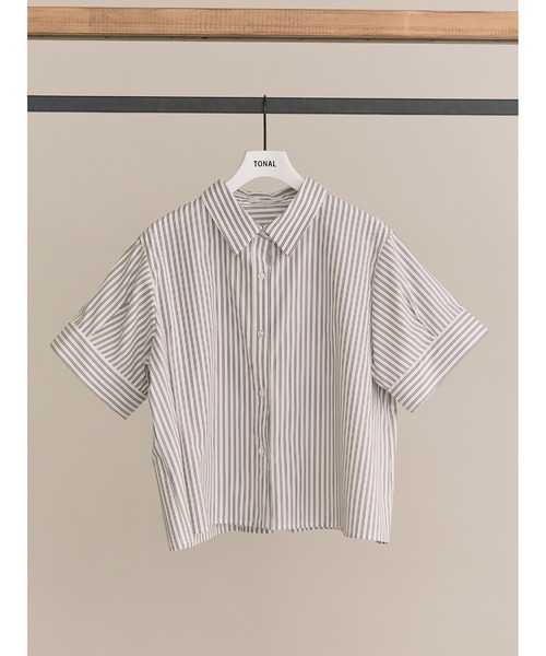 TONAL（トーナル）の「クロップド半袖シャツ（シャツ/ブラウス